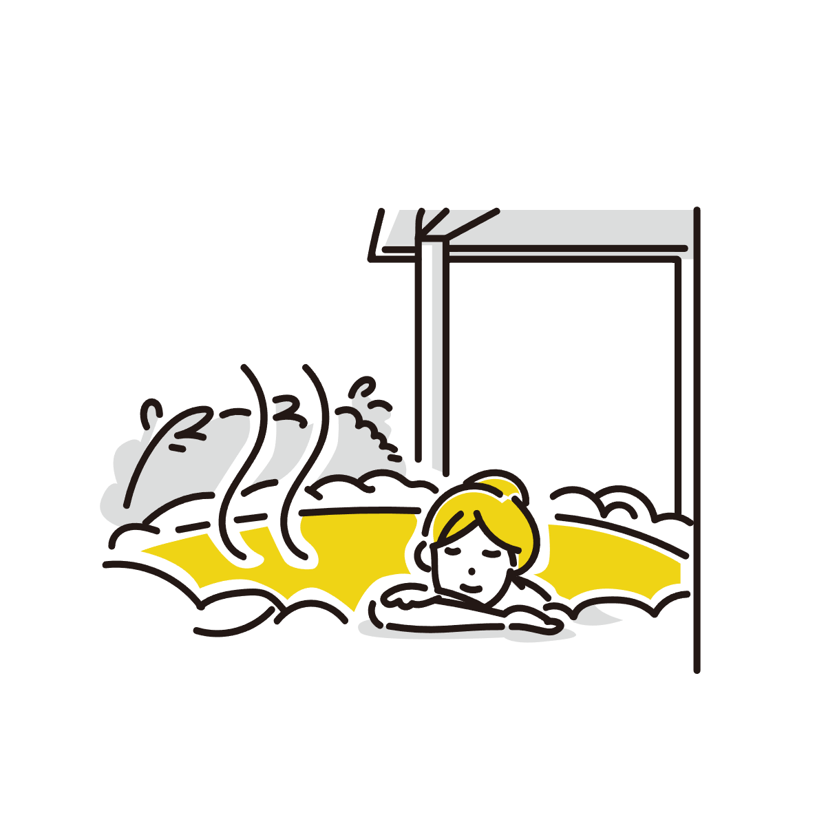 温泉のイラスト