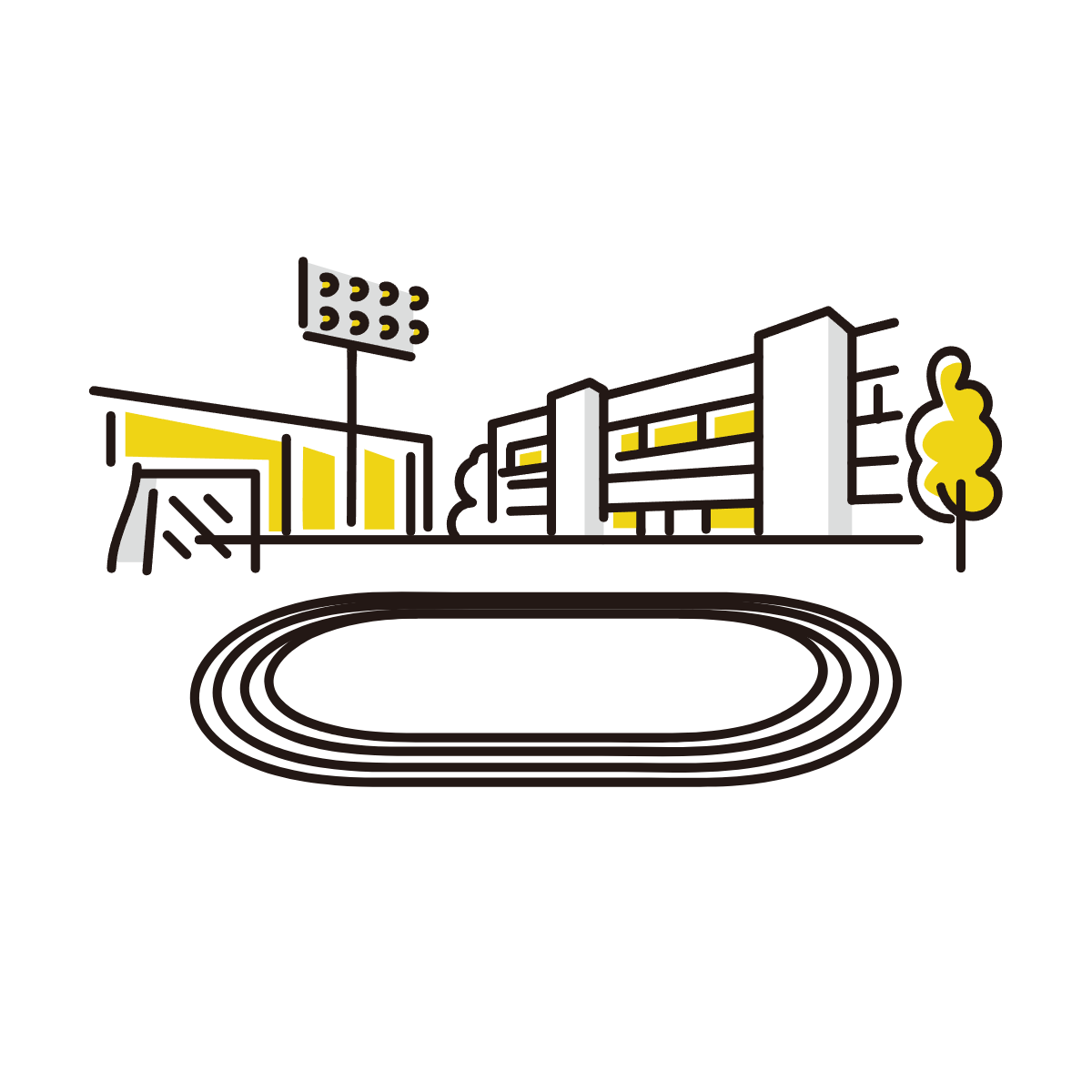 スポーツ施設のイラスト